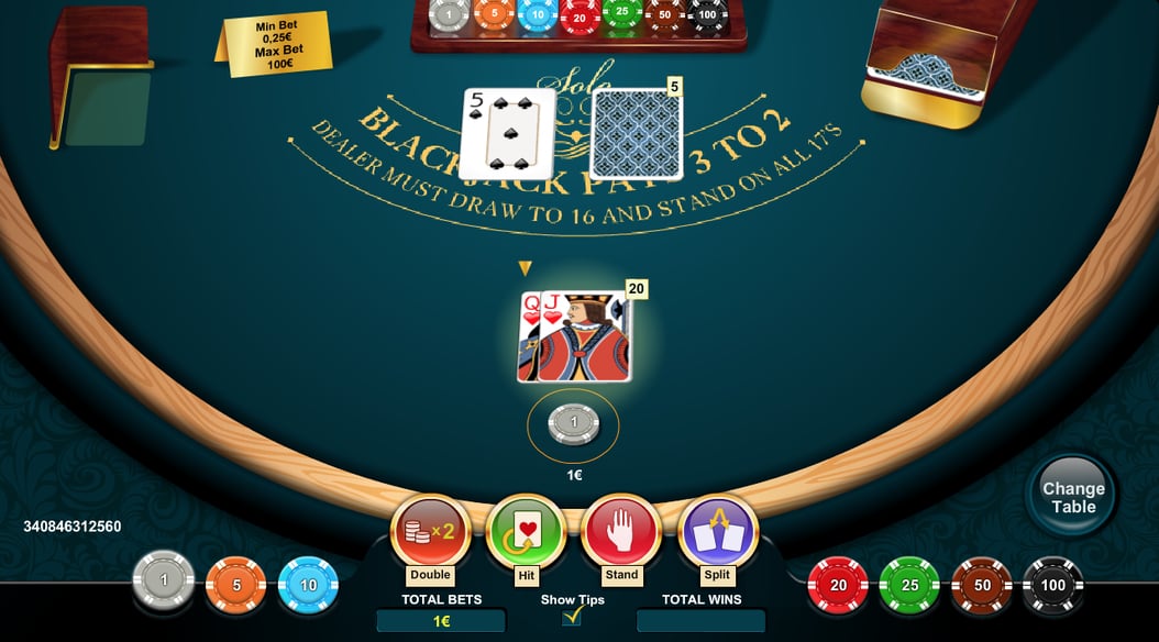 Blackjack solo Lanadas